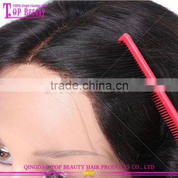 Trade Assurance Silk Top 100% Raw Unprocess Remy Virgin Human Hair Full Lace Wigs With Bangs photo-2