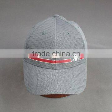 High Quality Custom Gray Stretch Cap With Print Decoration photo-2
