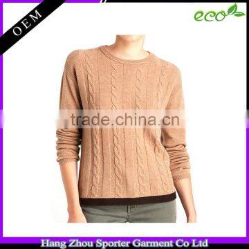 16FZCAS11 women knitted wool sweater cashmere