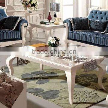Modern MDF Coffee Table With Marble Top