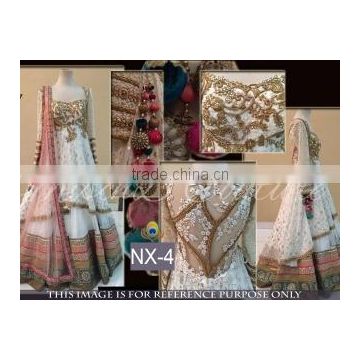 Vibrant White Net Designer Lehenga Choli/Online shopping for Indian lengha choli