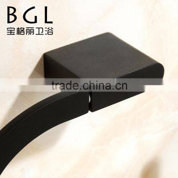 Hot-sale Design Zinc Alloy Paint Black Square Bathroom Vanity Furniture Towel Ring photo-3