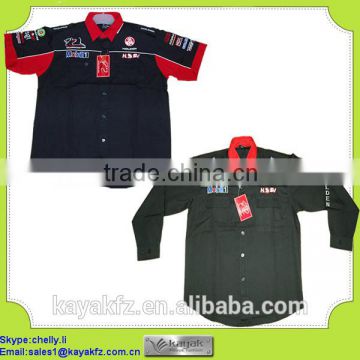 OEM custom factory design racing shirt in guangzhou