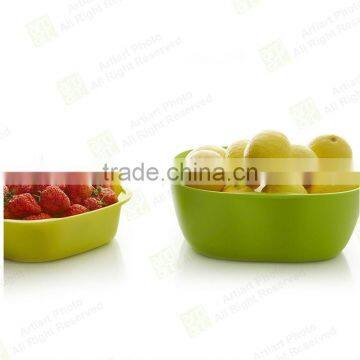 2015 Original New Design Double Desk Plastic Stackable Fruit and Salad Bowl Set photo-4