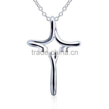 Newest Popular Sliver Pendant Necklace Cross Silver Necklaces Alloy Necklace Jewelry photo-2