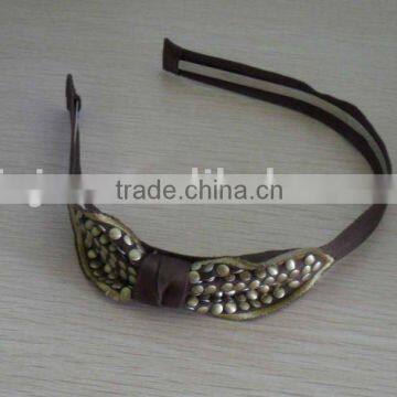 Fashion Hair Accessory With Bronze Beads