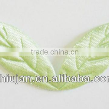 2 Connected Ultrasonic Embossing Satin leaves