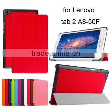 3-Folding Stand Case Custom Design PU Leather Tablet Cover For Lenovo Tab 2 A8-50