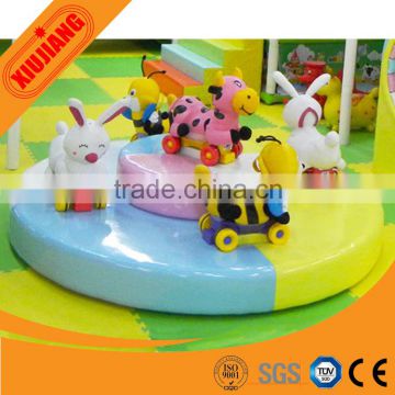 Cute commercial rotating kids carousel horse ride/merry go round equipment for kids fun