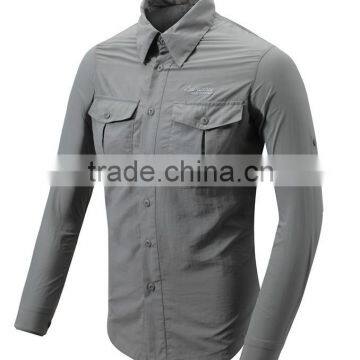 2014 Men's hiking shirt quick-dry latest style man shirt