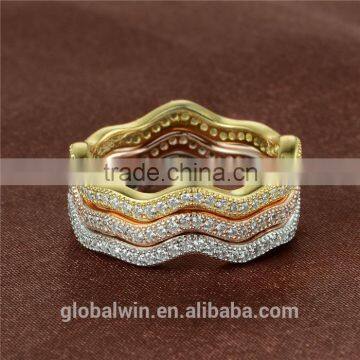 Fashion Jewelry Silver 925 Handmade Gold Plated Ring With Clear Zircon photo-4