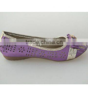 EVA outsole picture of women flat shoes with colorful buckle