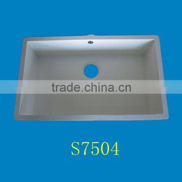 High Quality White Undermount Man-made Stone Kitchen Sink