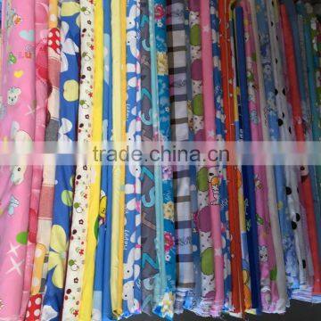 100% polyester printed bedsheet fabric stock lot