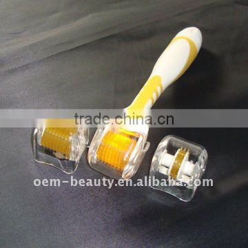 Yellow light anti wrinkle therapy led photon roller titanium derma roller for eyes