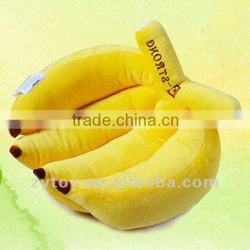 cheap custom soft yellow stuffed banana plush toy