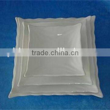 White porcelain soup bowl and plate hotel ceramic dinner plate good quality