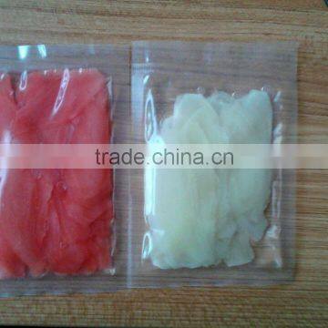 Natural and pink color pickled sushi ginger(gari or shoga)