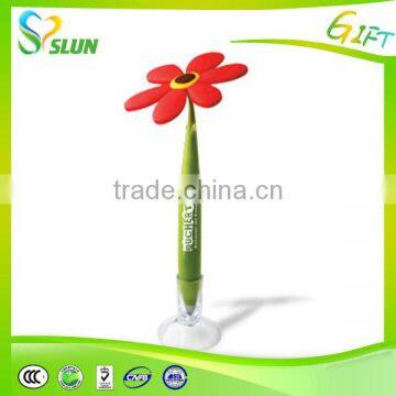 Promotional Rubber Flower Ballpoint Pen Cheap Pen Flowers photo-3