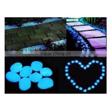 decorative colorful effect turquoise pebble glow paving stone