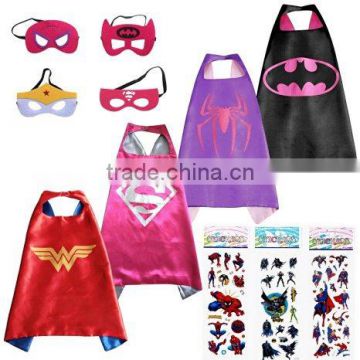 Superhero Girl Capes and Masks Set of 4 Styles & Toy