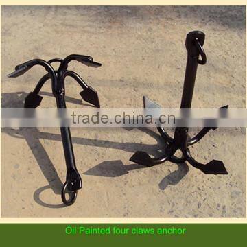 Marine Ship Parts Oil Painted Four Claws Anchor