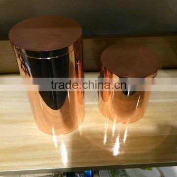 copper Coffee and Sugar Canisters Vault