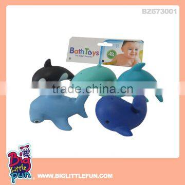 Squishy rubber toys animal,rubber whale bath toy and dolphin