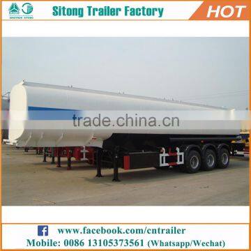 Oil tanker crude oil tank semi trailer / petroleum steel 1000 gallon fuel trailer