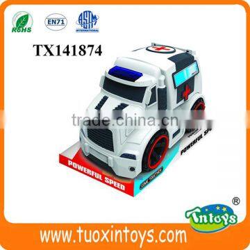 Plastic Friction Fire Engine Vehicle Toy Aerial Ladder Truck Cute Design for Kids photo-3