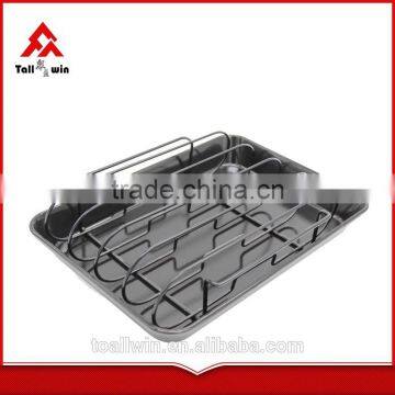 High Quality Carbon Steel BBQ Grill Pan With Removable Handles photo-2