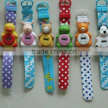 Promational Cute animal Case Pvc Digital Watch for Kids