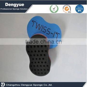 Custom 8 Shape Ellipse Shape Double Sided Hair Twist Sponge for USA Canada Barbershop