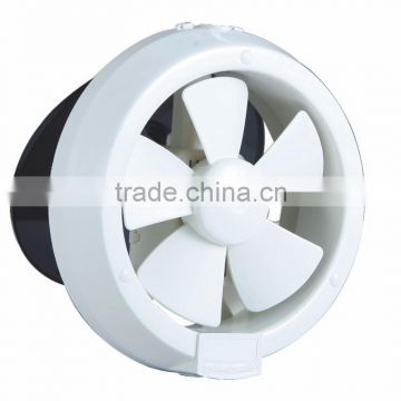 8 inch Through Wall Ventilation Fan, White Square Plastic Grille