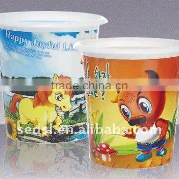 Cartoon picture warehouse Plastic PP trash bin