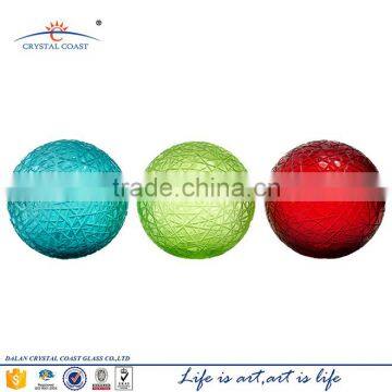 Hand Blown Colored Stained Glass Ball Geometric Glass Terrarium Wholesale photo-2