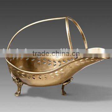 Antique Bronze Art Pure Handmade Round Teapot, Home Decorative Hanging Brass Tea Pot photo-3