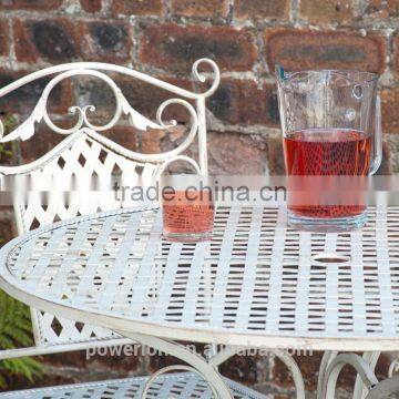 Fabulous Stylish Wrought Iron 4 Folding Chair 90cm Round Patio Set photo-4