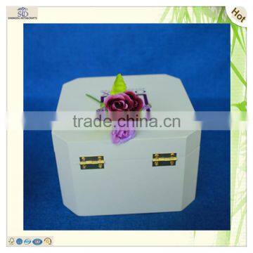 Engraved Painted Lock Square Wooden Pen Box photo-4