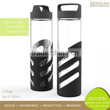 Borosilicate Fruit Water Double Wall Glass Bottle photo-6