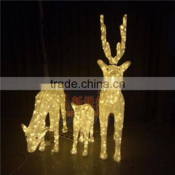 outdoor waterproof holiday warm white pre lit christmas deer family