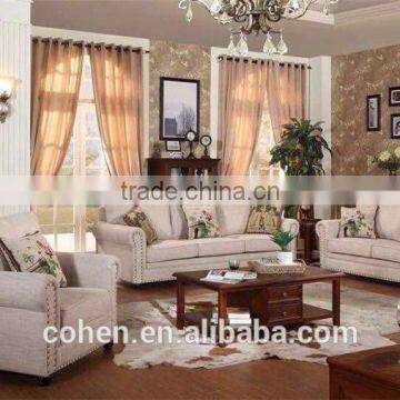 SF001 2015 New Arrival European White Fabric Sofa Designs With Crystal Buttons Stainless Steel Legs photo-2