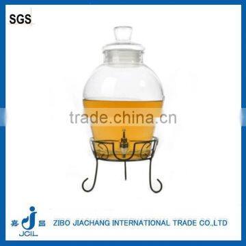 12L Glass Beverage Dispenser With Faucet and Metal Stand photo-3