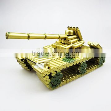 New arrival tank brass plated custom resin figure