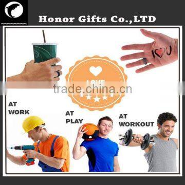 Food Grade Eco-friendly Wedding Men's Black Silicone Rings photo-6