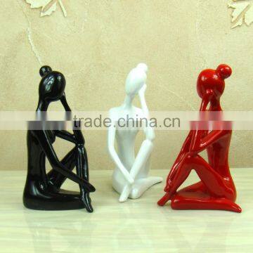 Home Decoration Morden Design Fiberglass Resin Yoga Pose Sculptures Wholesale photo-6