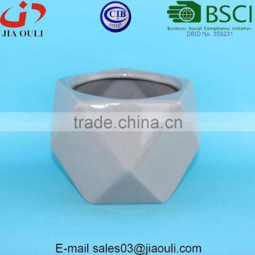 Morden Outdoor Planters Geometry Glazed Unique Ceramic Flower Pots and Planters photo-4