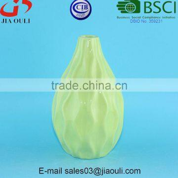 Wave Patterned Glazed Colors Small Cute Blue Ceramic Vases photo-6