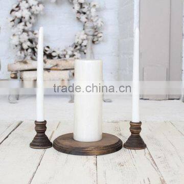 Wedding Decor Rustic White Candle Holder