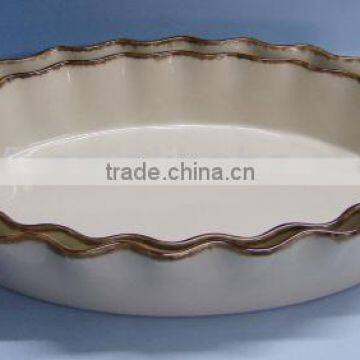 stoneware colored baking oven dish